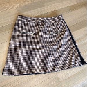 Zara Houndstooth Mini Skirt